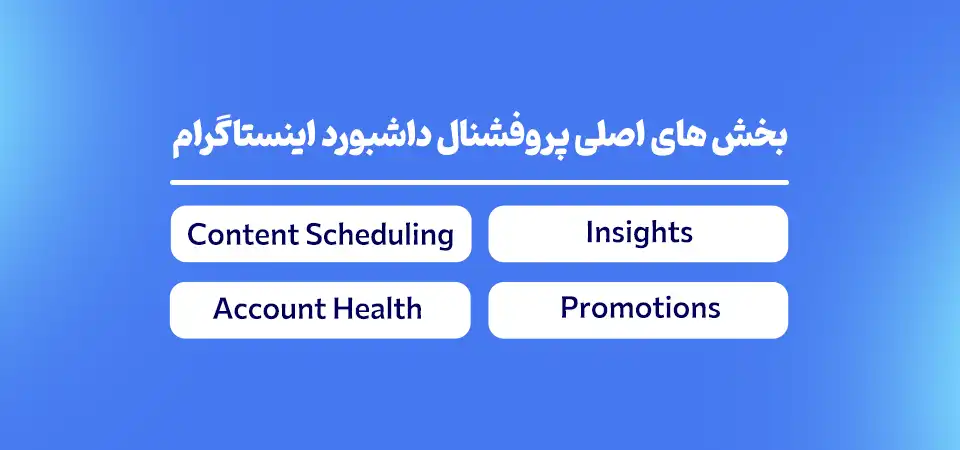 \بخش های اصلی پروفشنال داشبورد اینستاگرام